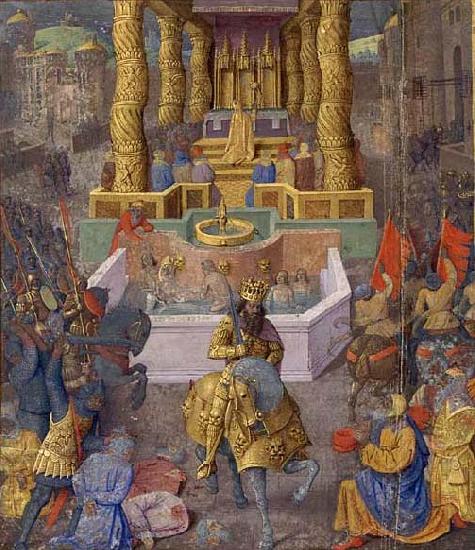 Jean Fouquet The taking of Jerusalem by Herod the Great, 36 BC oil painting image